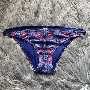 Hollister Blue Floral Boho Hipster Bikini Bottoms